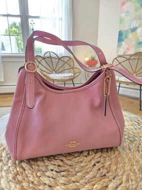 Coach Pebbled Leather Erin Bag in Peony Pink
